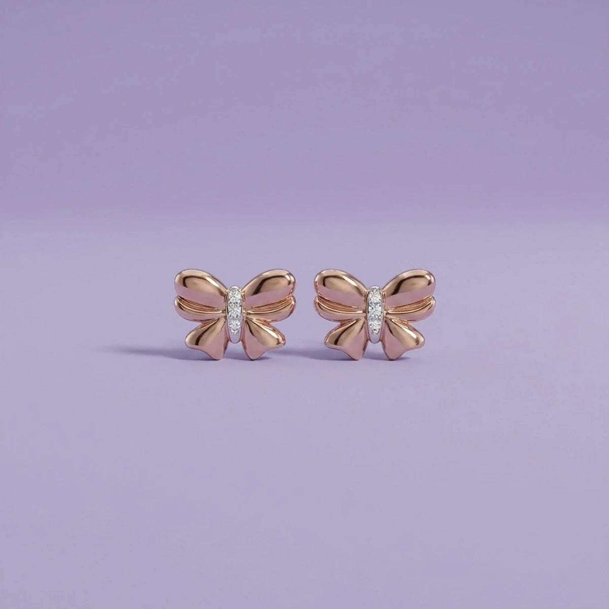 Little Princess Bow Gold Studs | Tinyfacets | little princess bow gold studs
