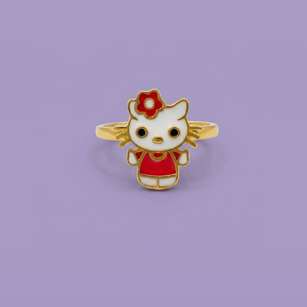 Cute Kitty Enamel Ring | Tinyfacets | cute kitty enamel ring