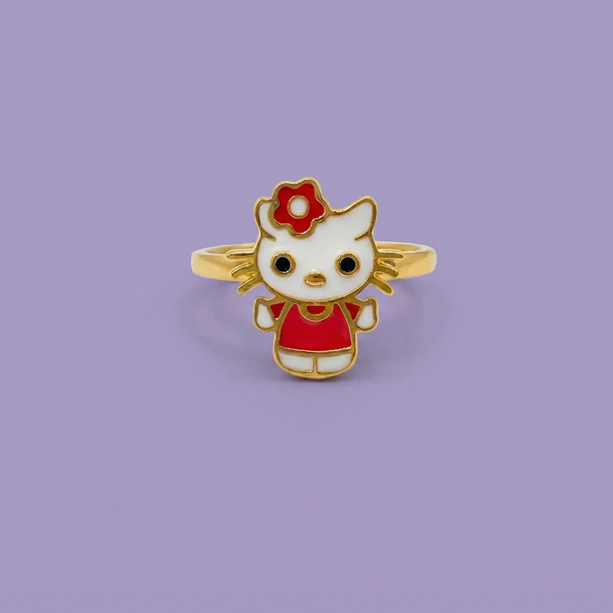 Cute Kitty Enamel Ring | Tinyfacets | cute kitty enamel ring