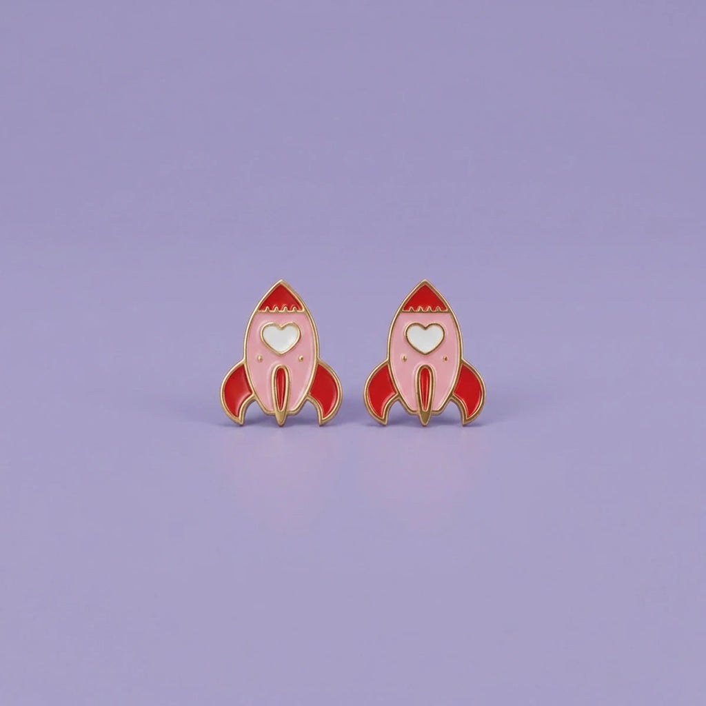 Little Space Rocket Kids Studs | Tinyfacets | little space rocket kids studs