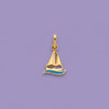 Sailboat Wave Gold Pendant | Tinyfacets | sailboat wave gold pendant