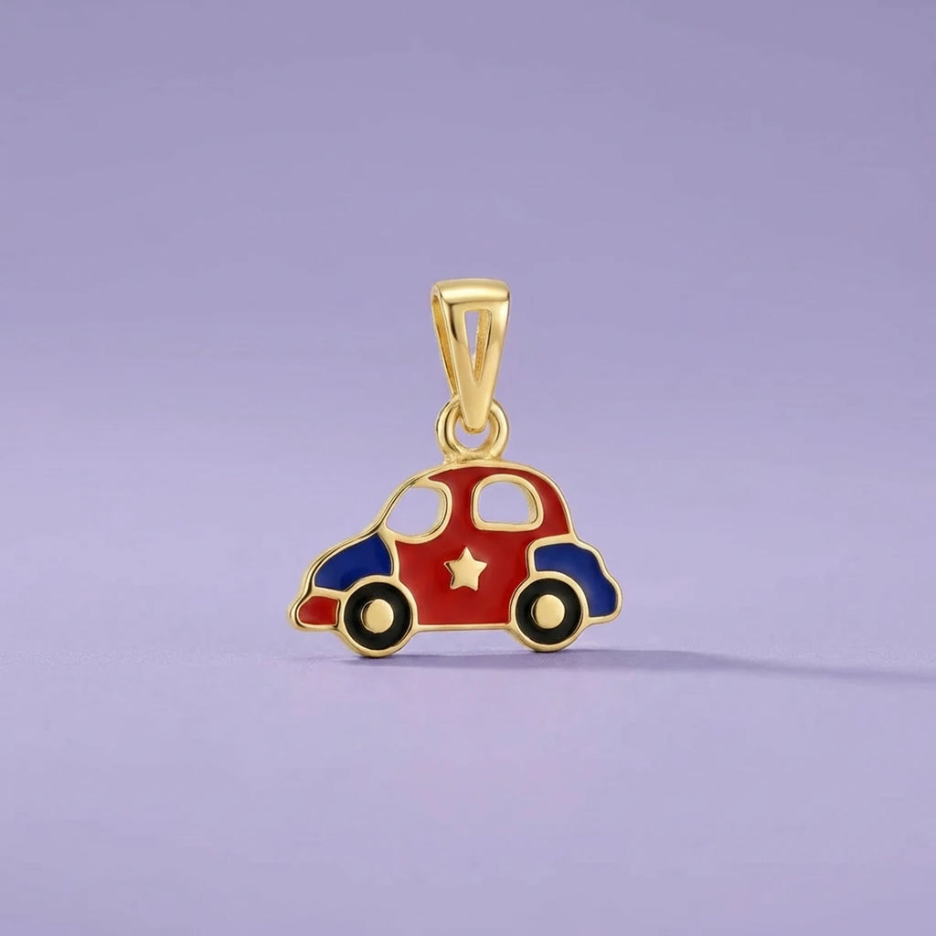 Little Roadster Kids Car Gold Pendant | Tinyfacets | little roadster kids car gold pendant