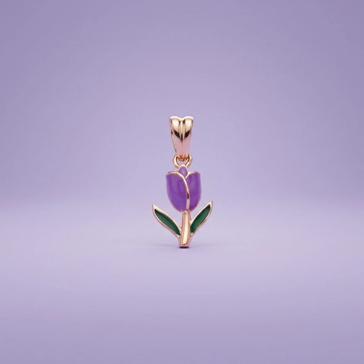 Little Tulip Bloom Gold Pendant | Tinyfacets | little tulip bloom gold pendant