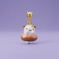 Cosmic Kitty Gold Pendant | Tinyfacets | cosmic kitty gold pendant