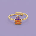 Magical Mushroom Cottage Gold Ring | Tinyfacets | magical mushroom cottage gold ring