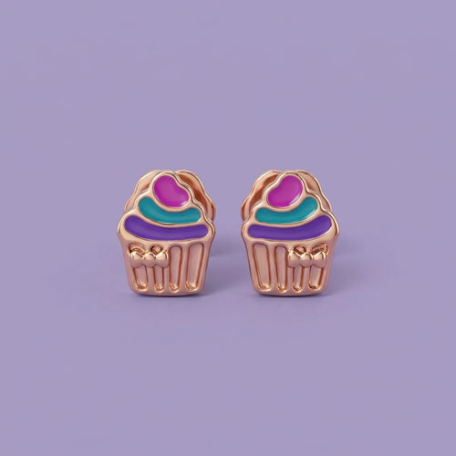 Tiny Bakery Charm Cupcake Earrings | Tinyfacets | tiny bakery charm cupcake earrings