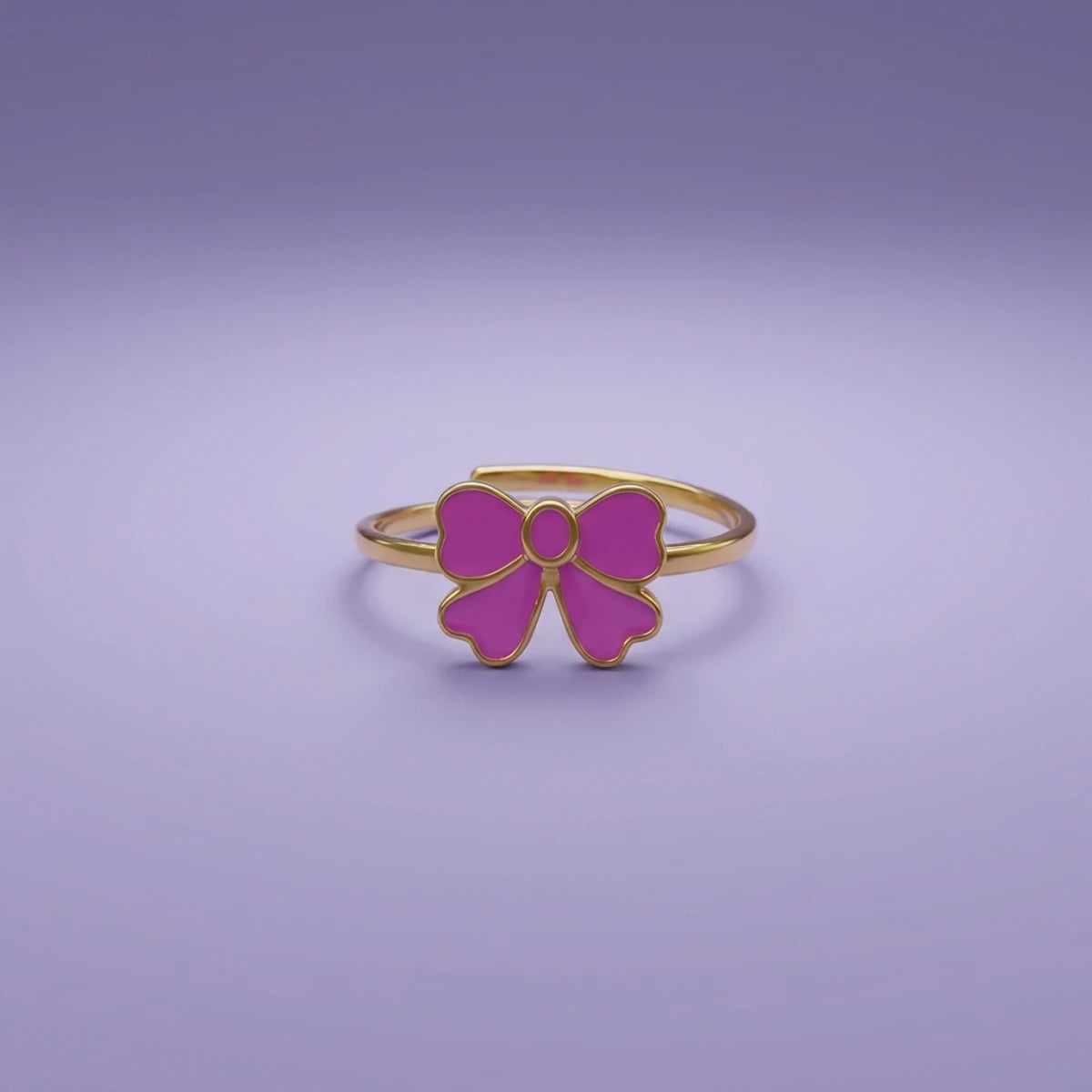 Pink Enamel Bow Ring | Tinyfacets | pink enamel bow ring