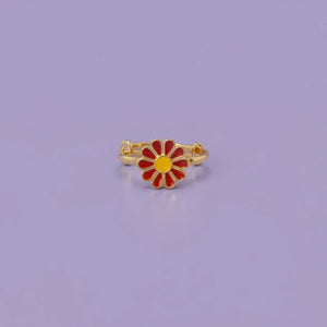 Daisy Flower Ring In Gold