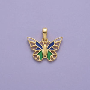 Butterfly Wings Gold Pendant